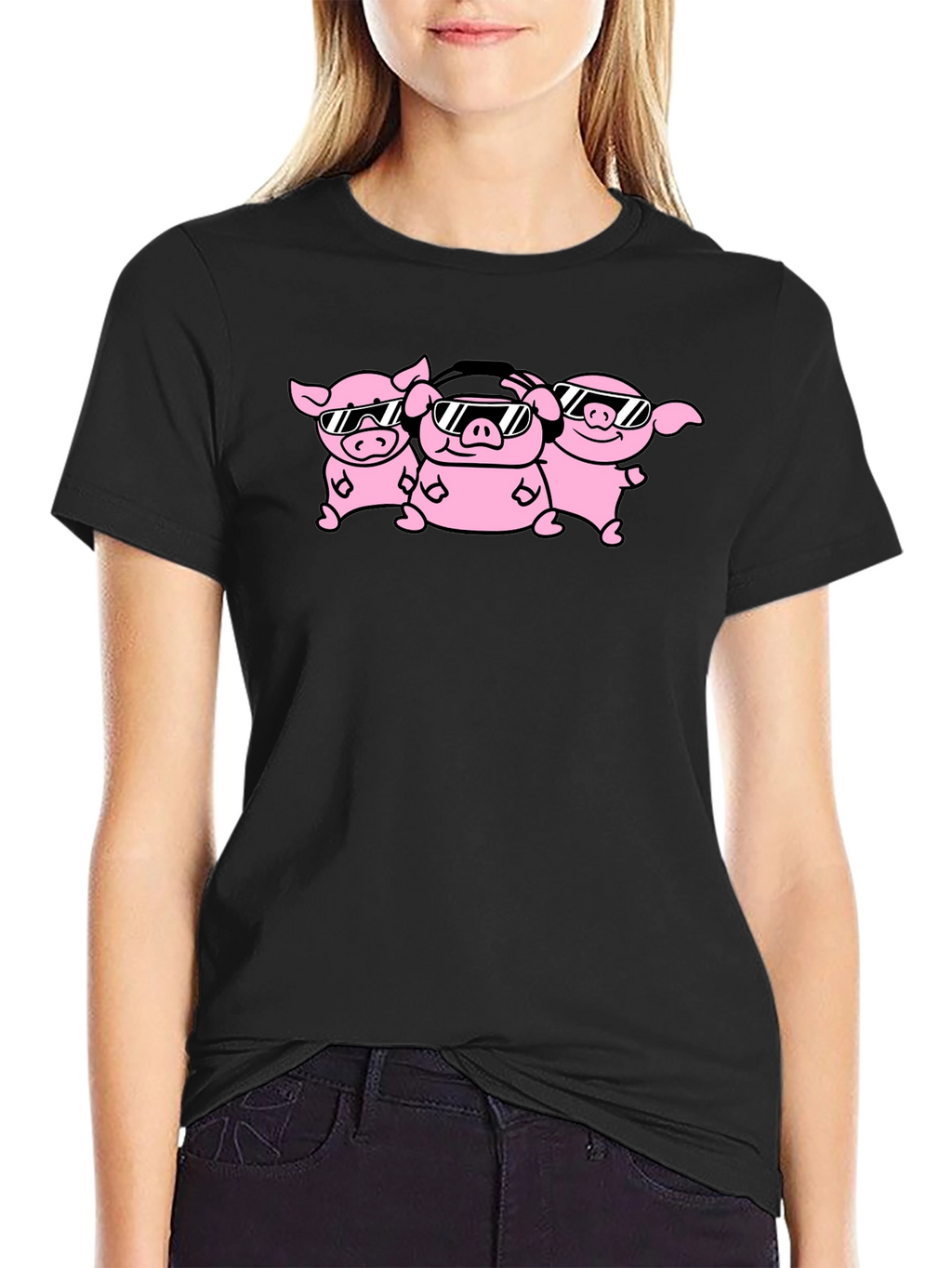 Cool Pig Squad Black T-Shirt