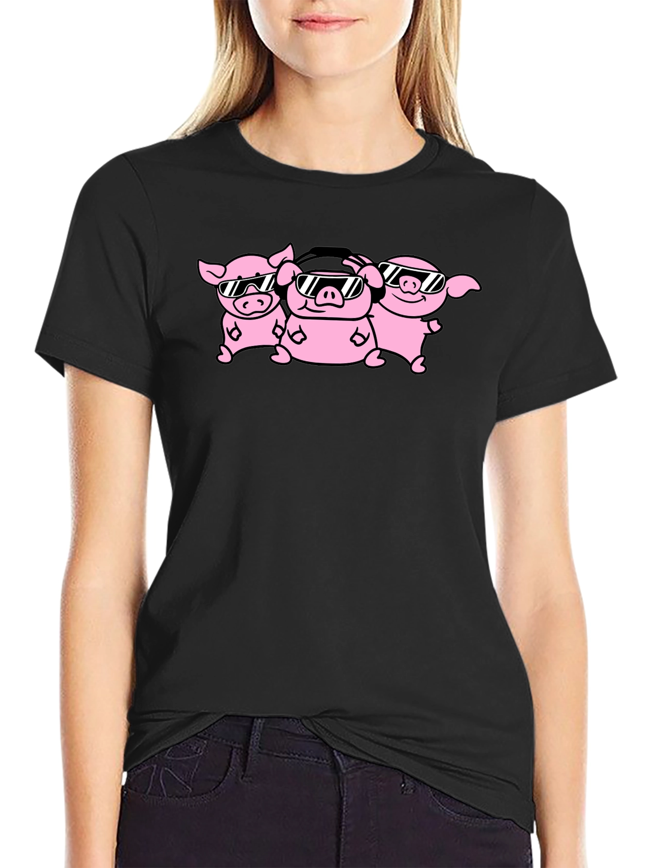 Cool Pig Squad Black T-Shirt