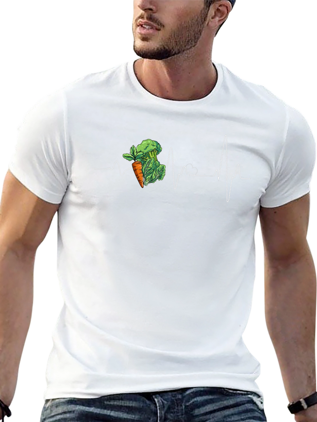 Vegan Heartbeat Graphic Tee - Health & Lifestyle