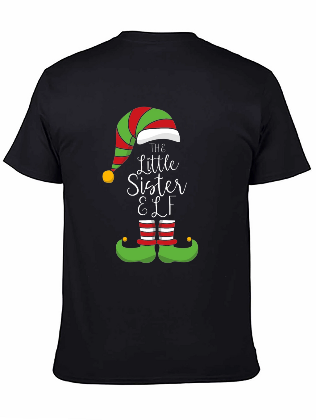 Little Sister Elf Christmas T-Shirt
