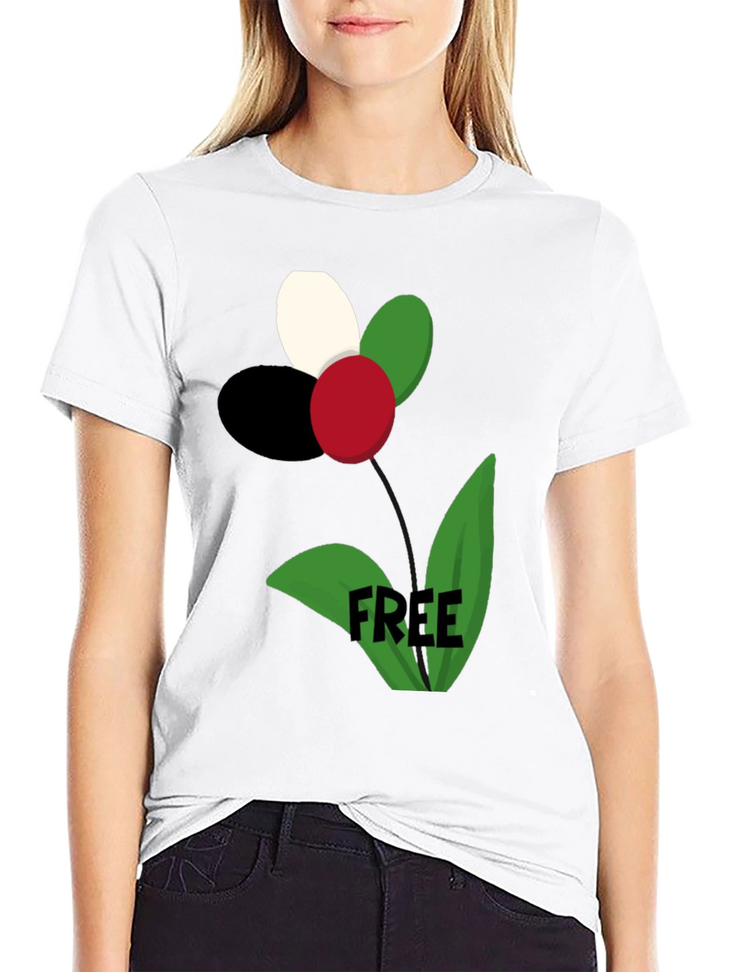 Political Flower Free Palestine T-Shirt