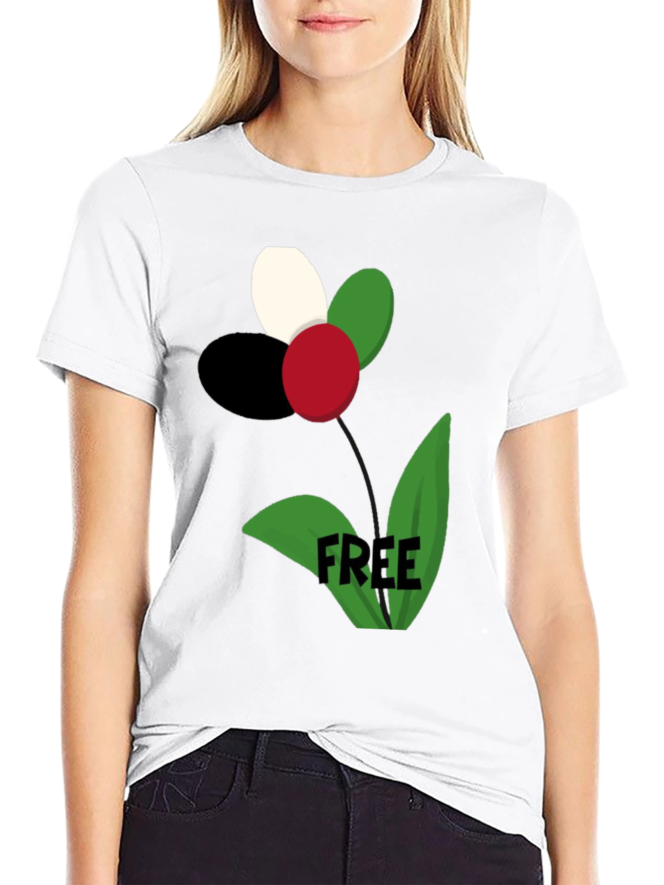 Political Flower Free Palestine T-Shirt