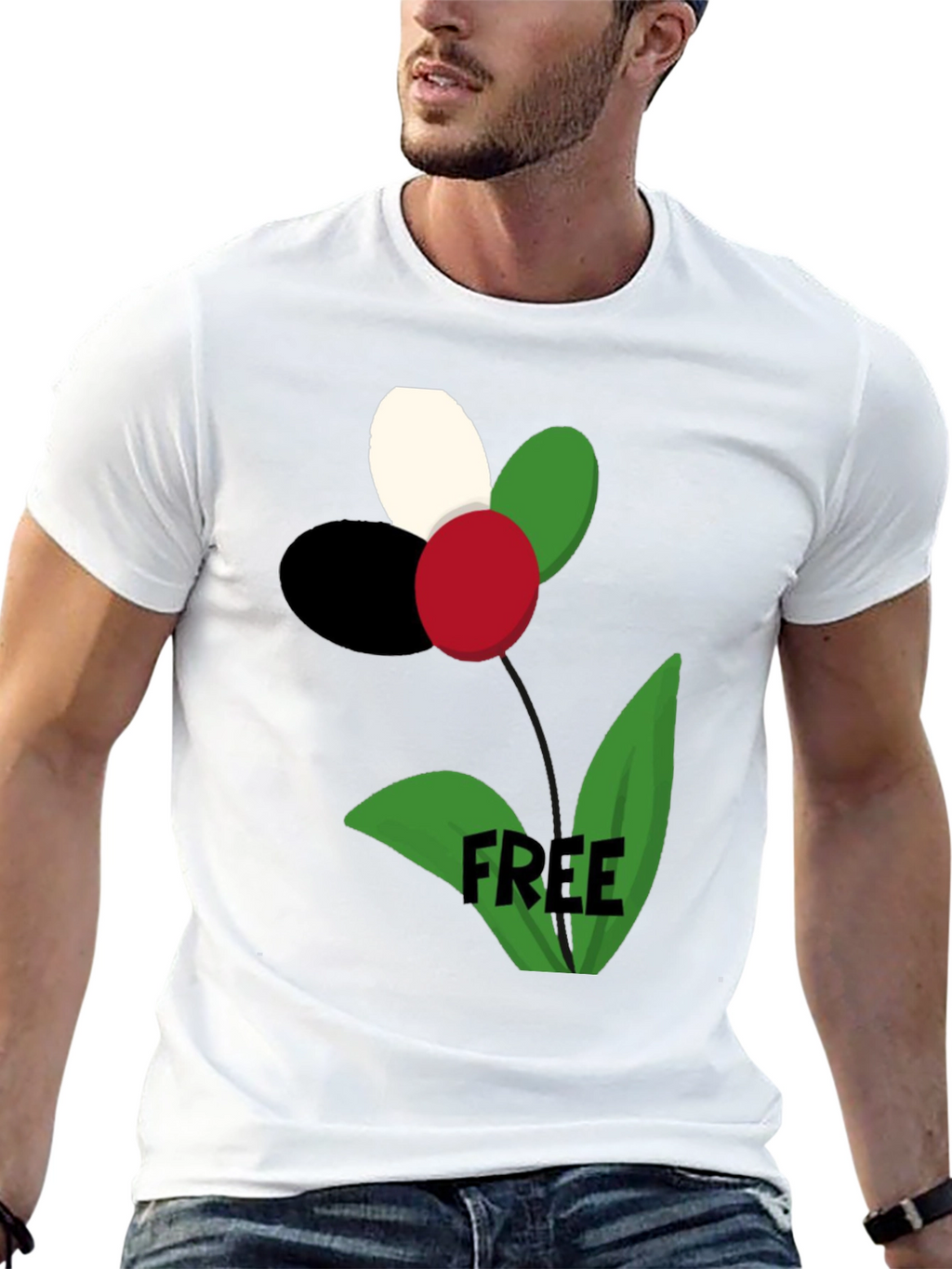 Political Flower Free Palestine T-Shirt