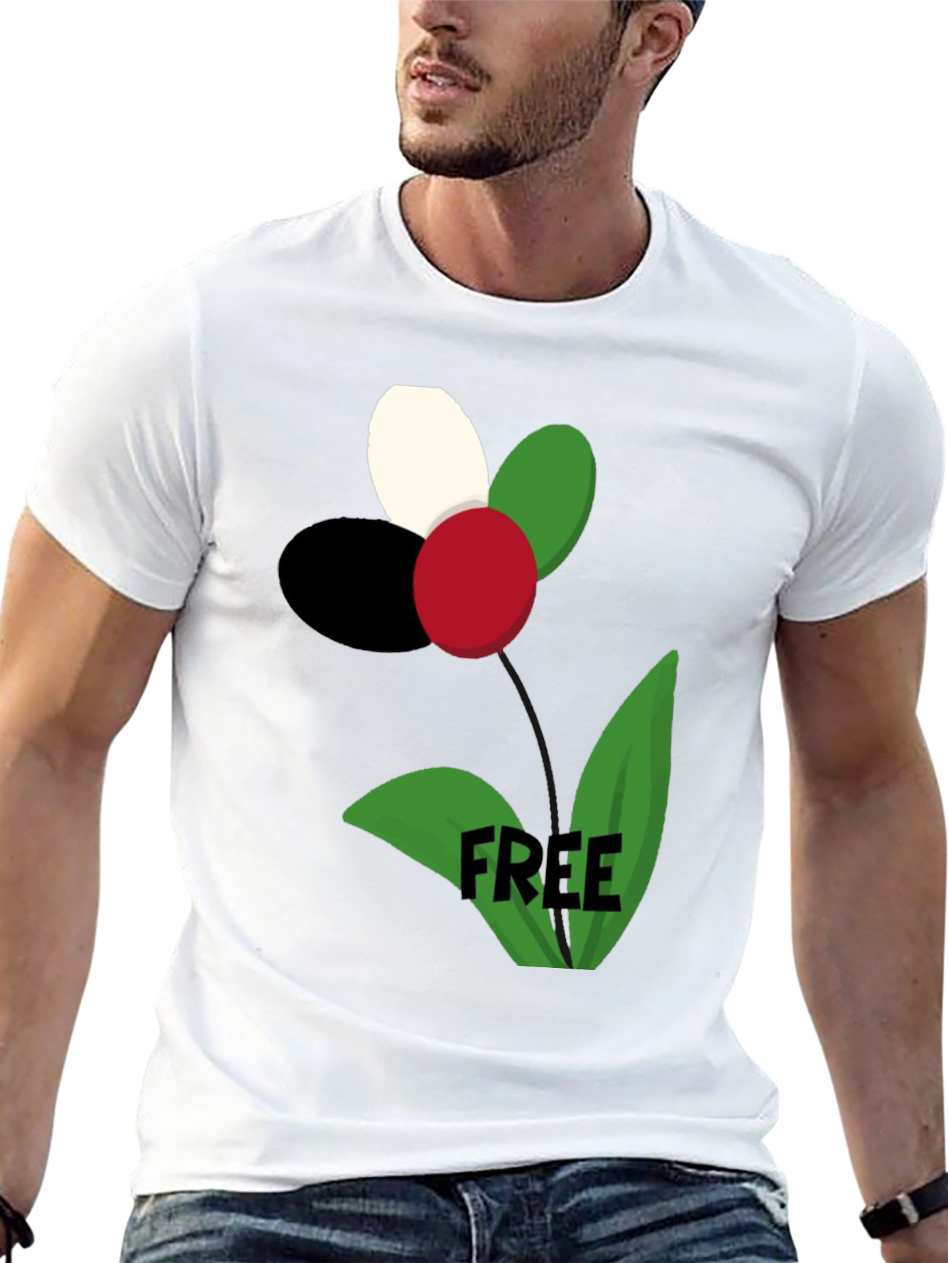 Political Flower Free Palestine T-Shirt