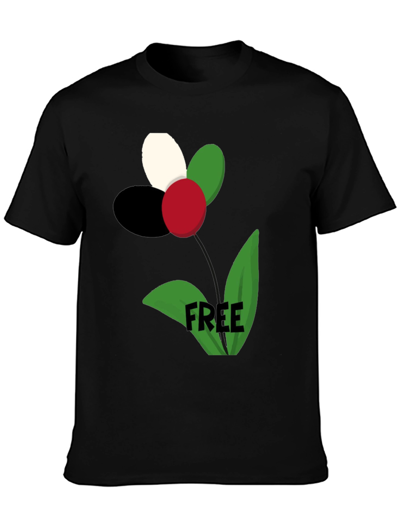 Political Flower Free Palestine T-Shirt