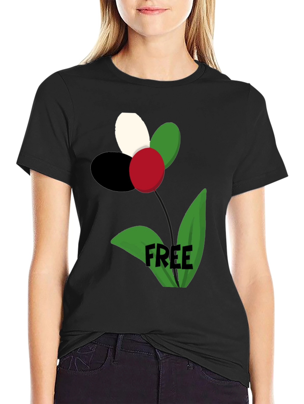 Political Flower Free Palestine T-Shirt
