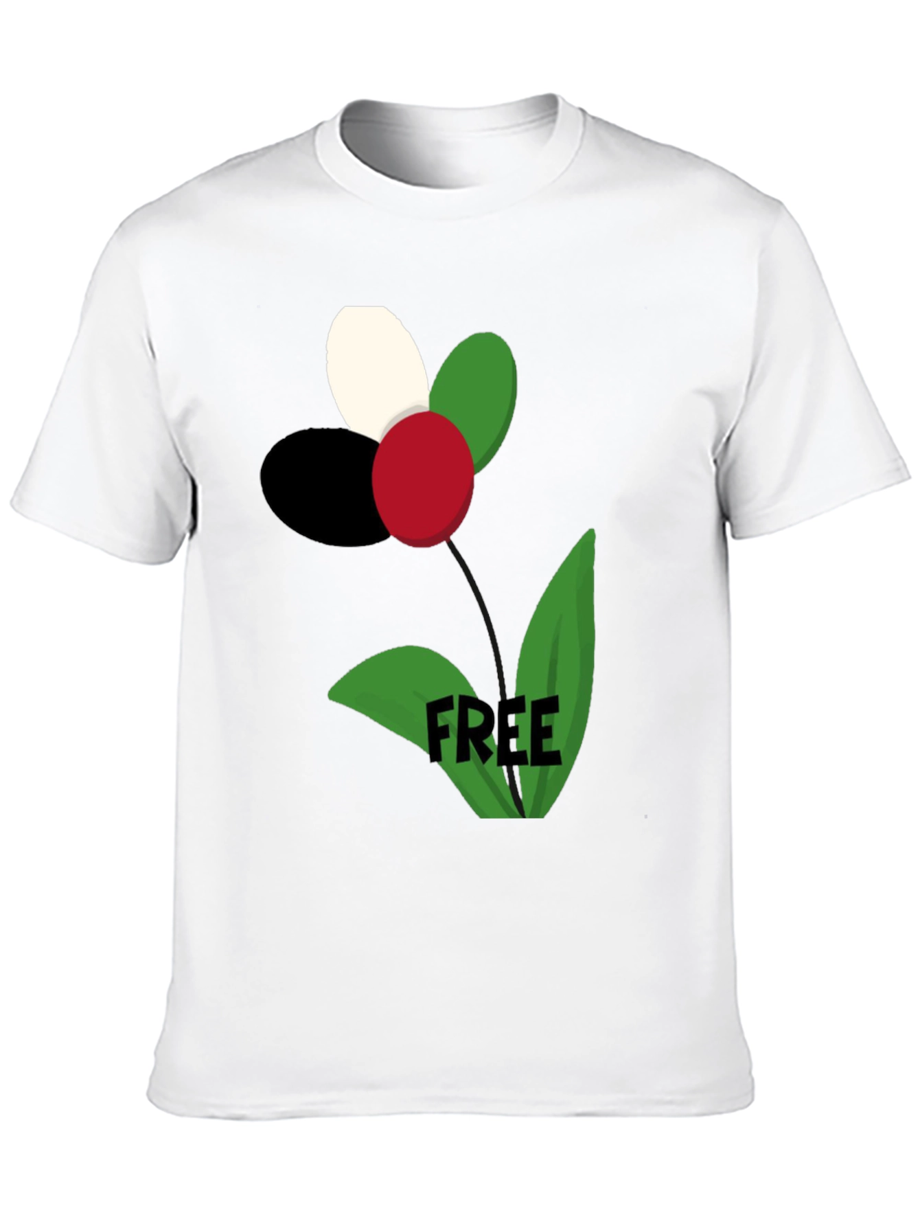 Political Flower Free Palestine T-Shirt