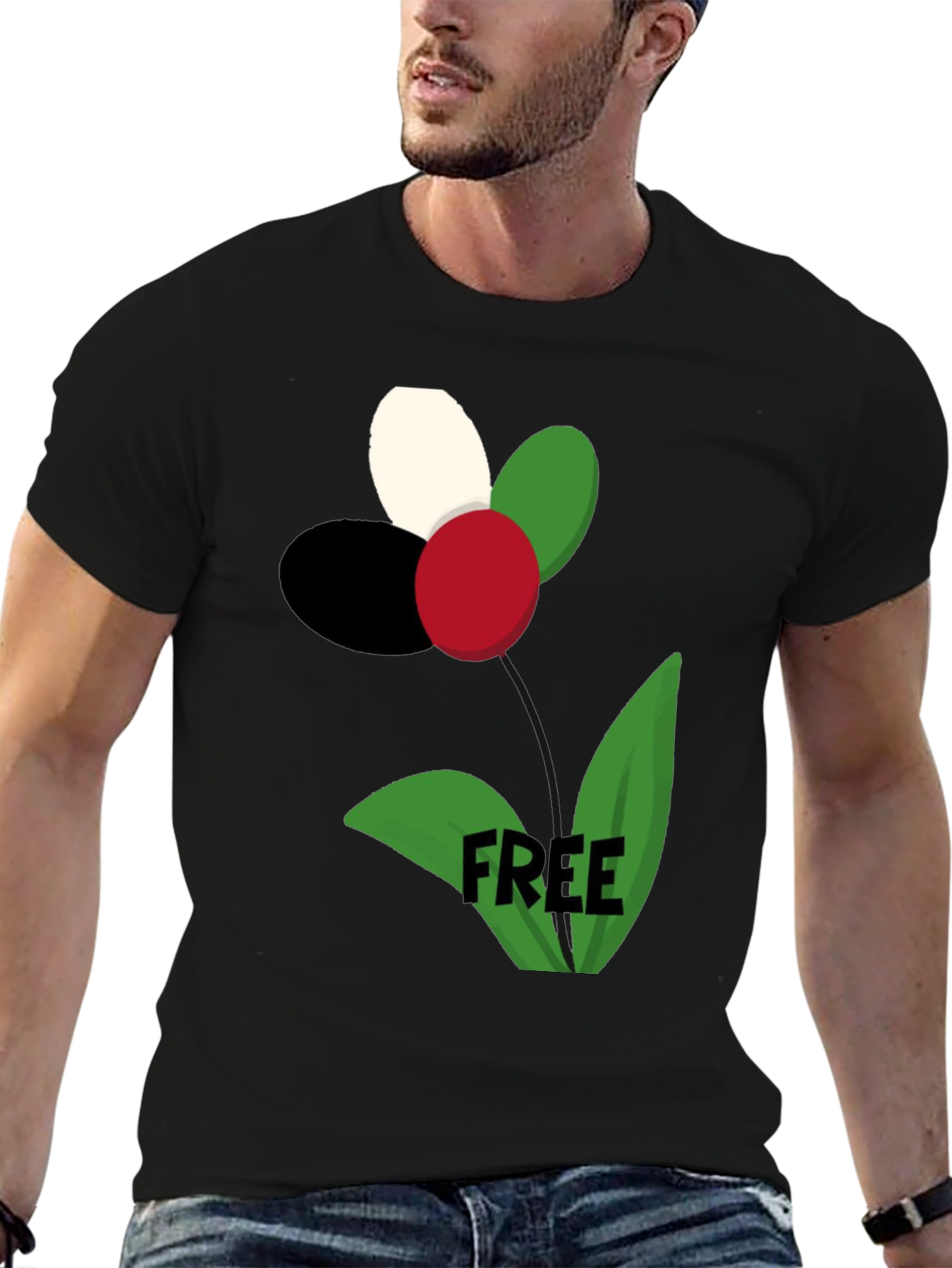 Political Flower Free Palestine T-Shirt