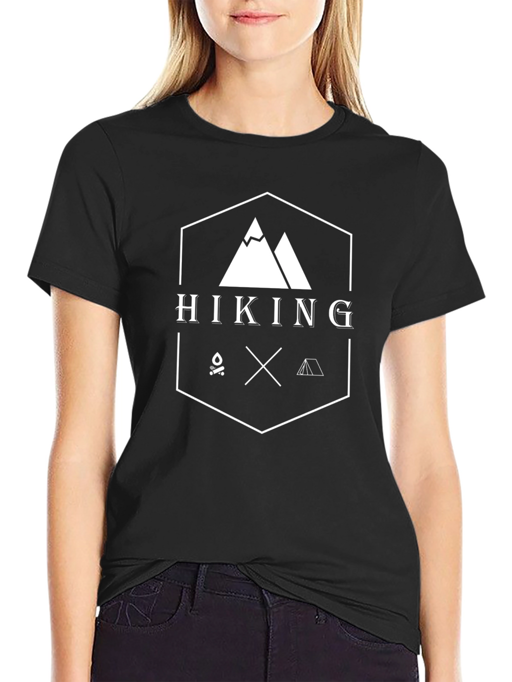 Hiking Adventure Graphic Tee - Black