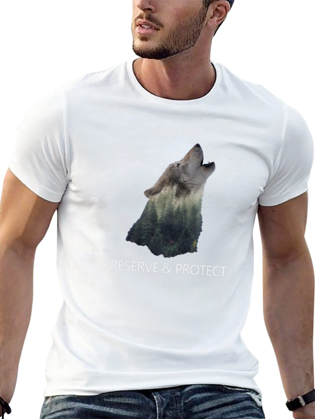 Nature Wolf Graphic Tee - Preserve & Protect
