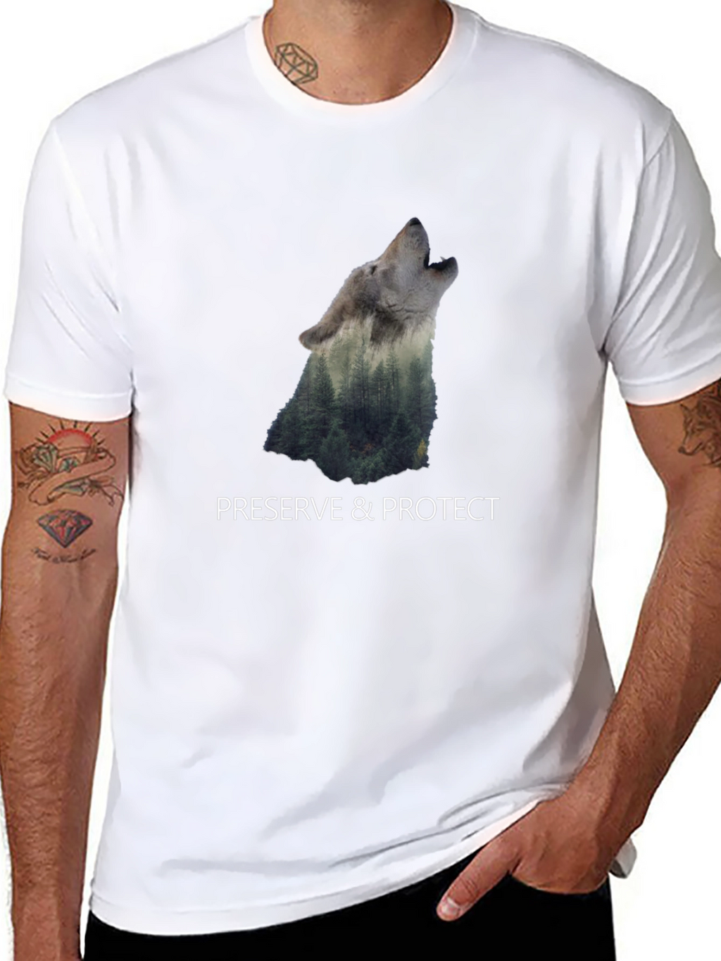 Nature Wolf Graphic Tee - Preserve & Protect