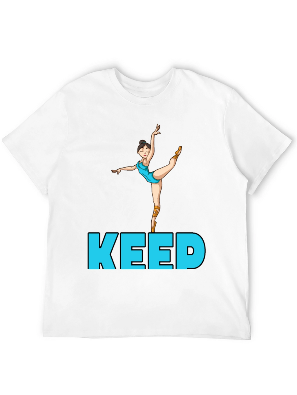 Ballet Dancer Keep Going Black Tee