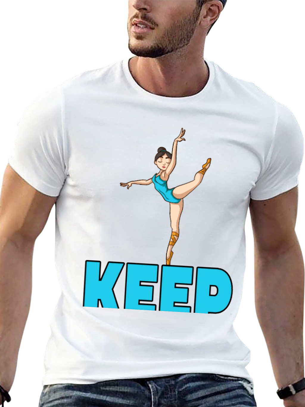 Ballet Dancer Keep Going Black Tee