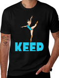 Ballet Dancer Keep Going Black Tee