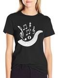 Musical Keyboard Notes Graphic T-Shirt