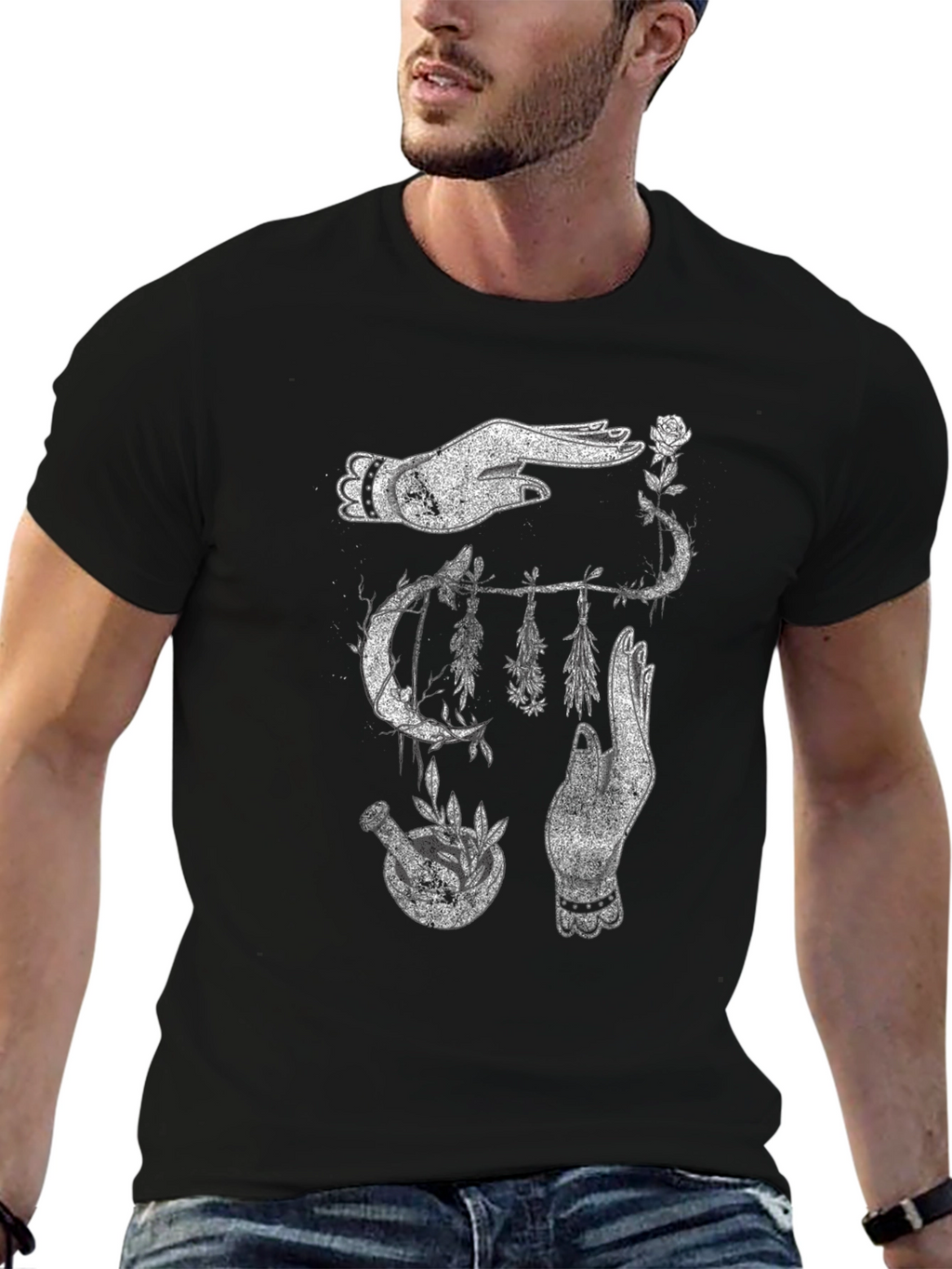 Mystic Hands Graphic T-Shirt - Unisex Black Tee