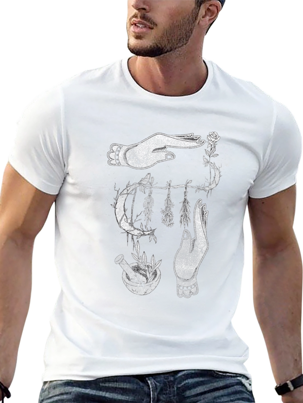 Mystic Hands Graphic T-Shirt - Unisex Black Tee
