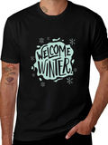 Welcome Winter Black Graphic Tee
