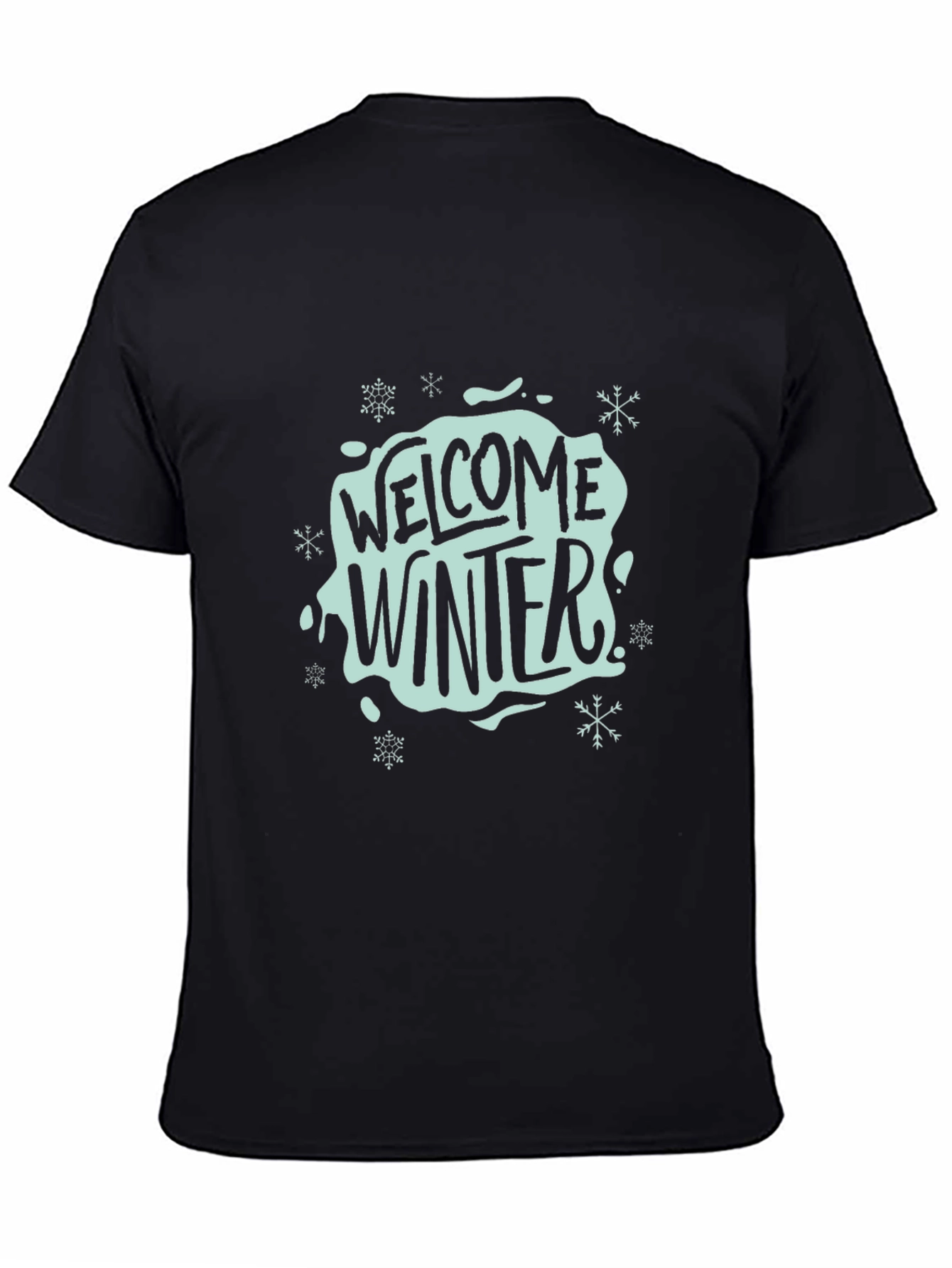 Welcome Winter Black Graphic Tee
