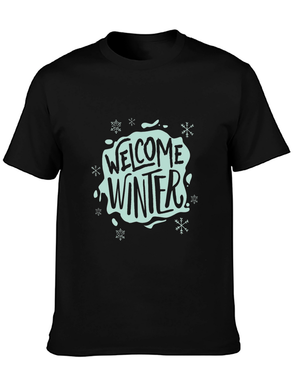 Welcome Winter Black Graphic Tee