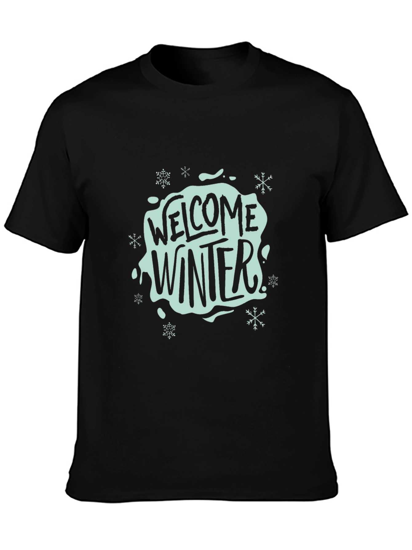 Welcome Winter Black Graphic Tee