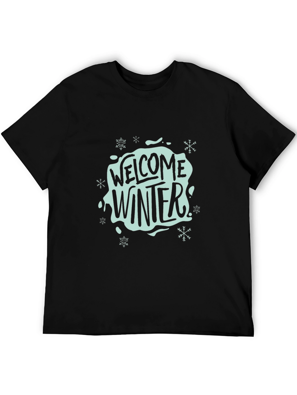 Welcome Winter Black Graphic Tee