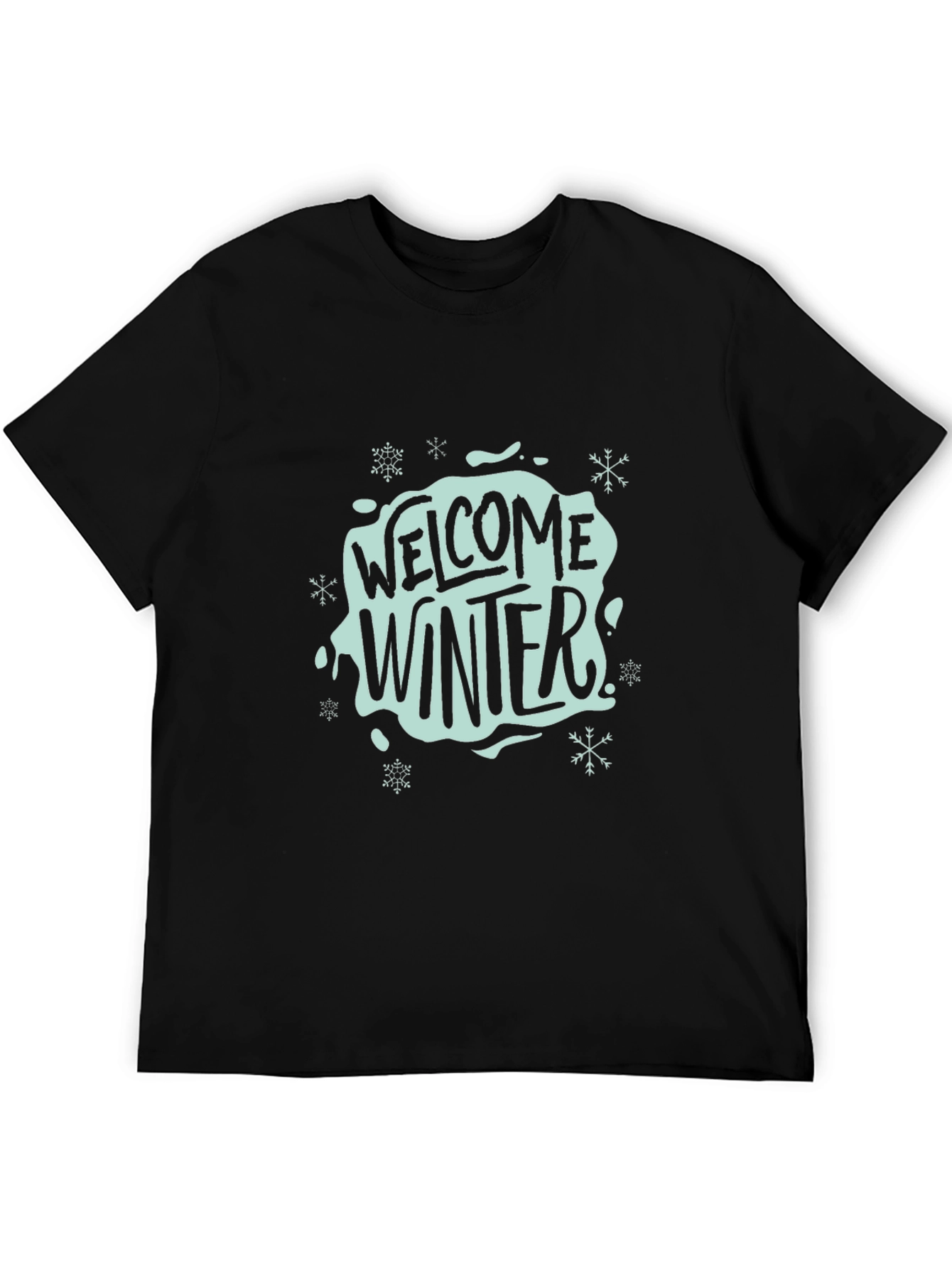 Welcome Winter Black Graphic Tee
