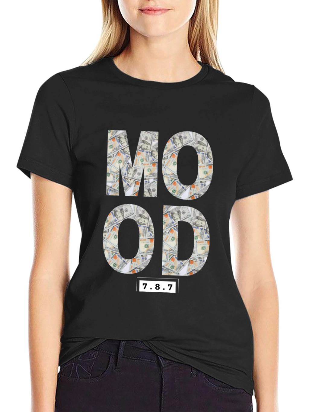 Money Mood Black Graphic T-Shirt