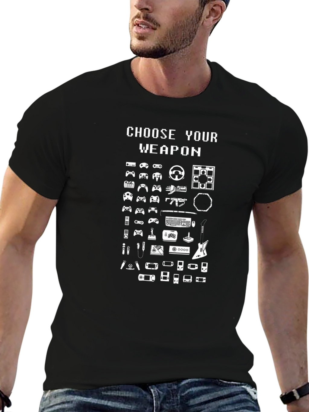 Choose Your Weapon Gamer Graphic Tee