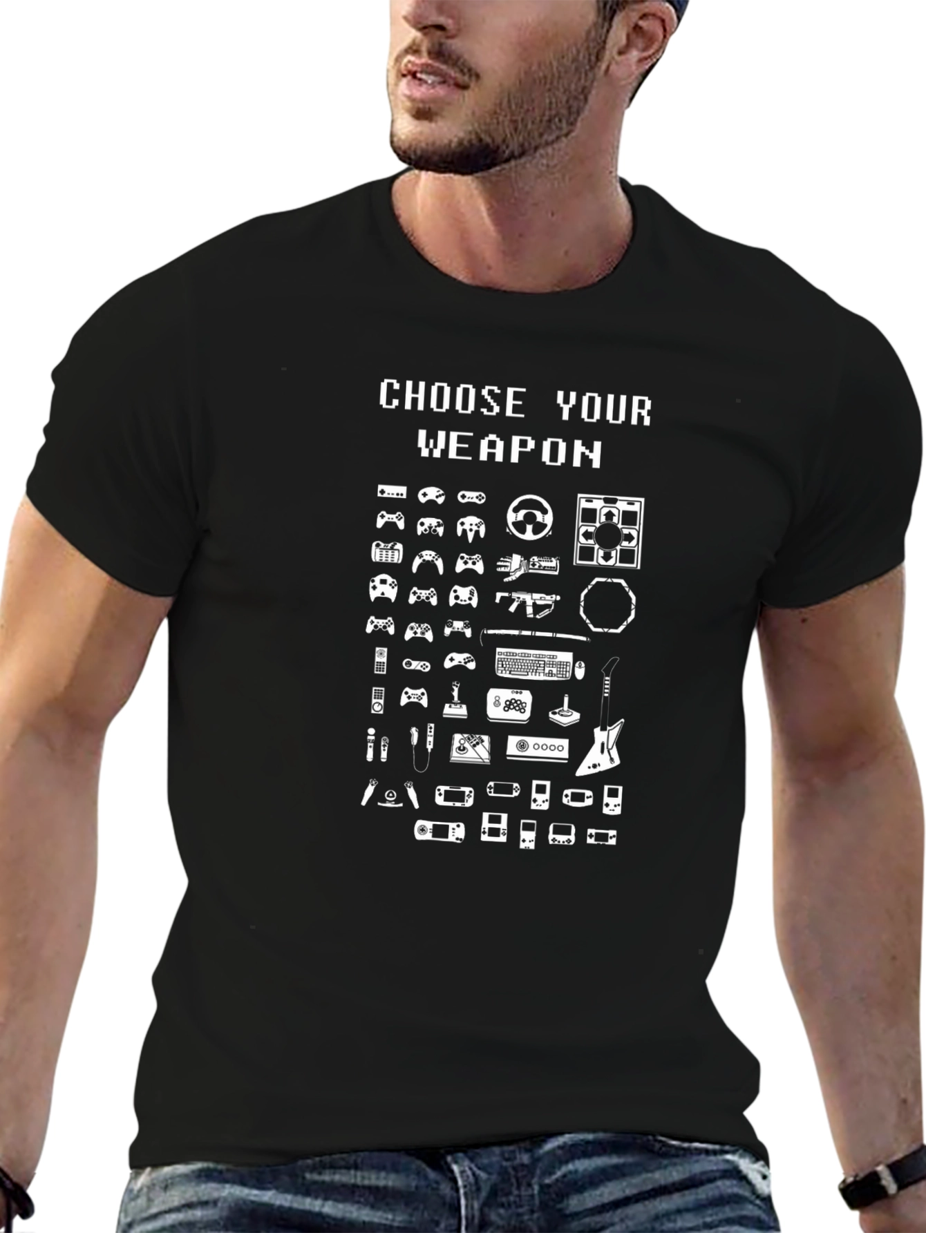 Choose Your Weapon Gamer Graphic Tee