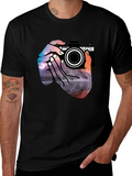 Photographers Vision Graphic Tee - Black Cotton T-Shirt