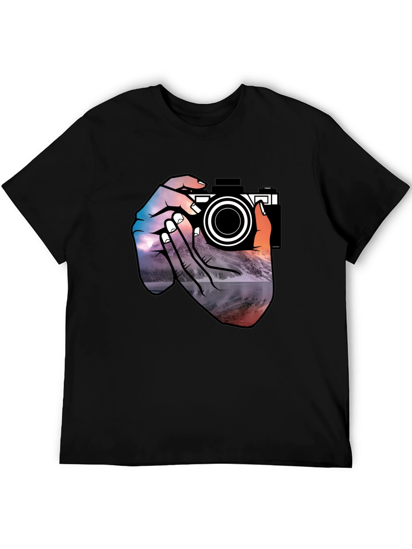 Photographers Vision Graphic Tee - Black Cotton T-Shirt