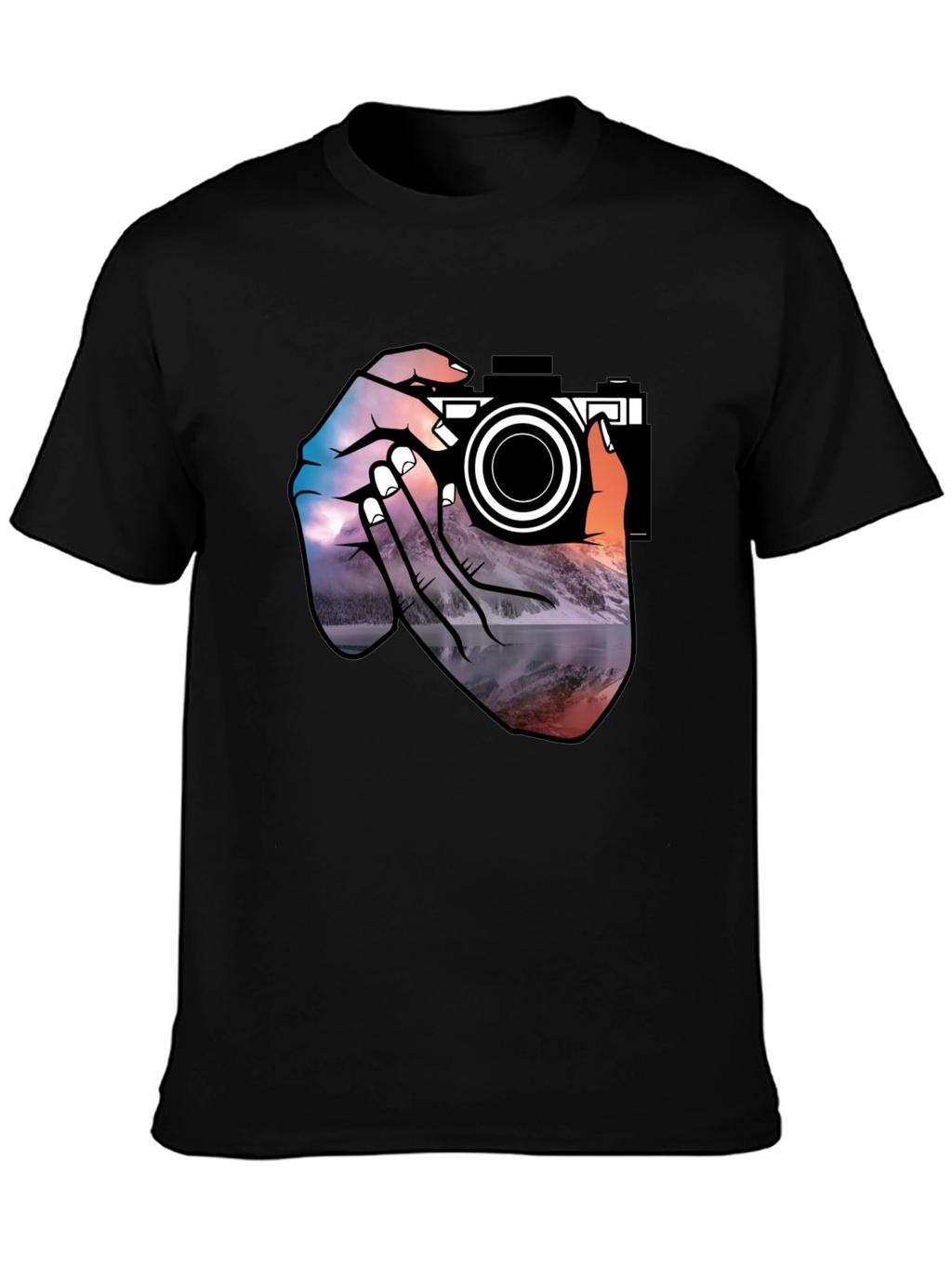 Photographers Vision Graphic Tee - Black Cotton T-Shirt