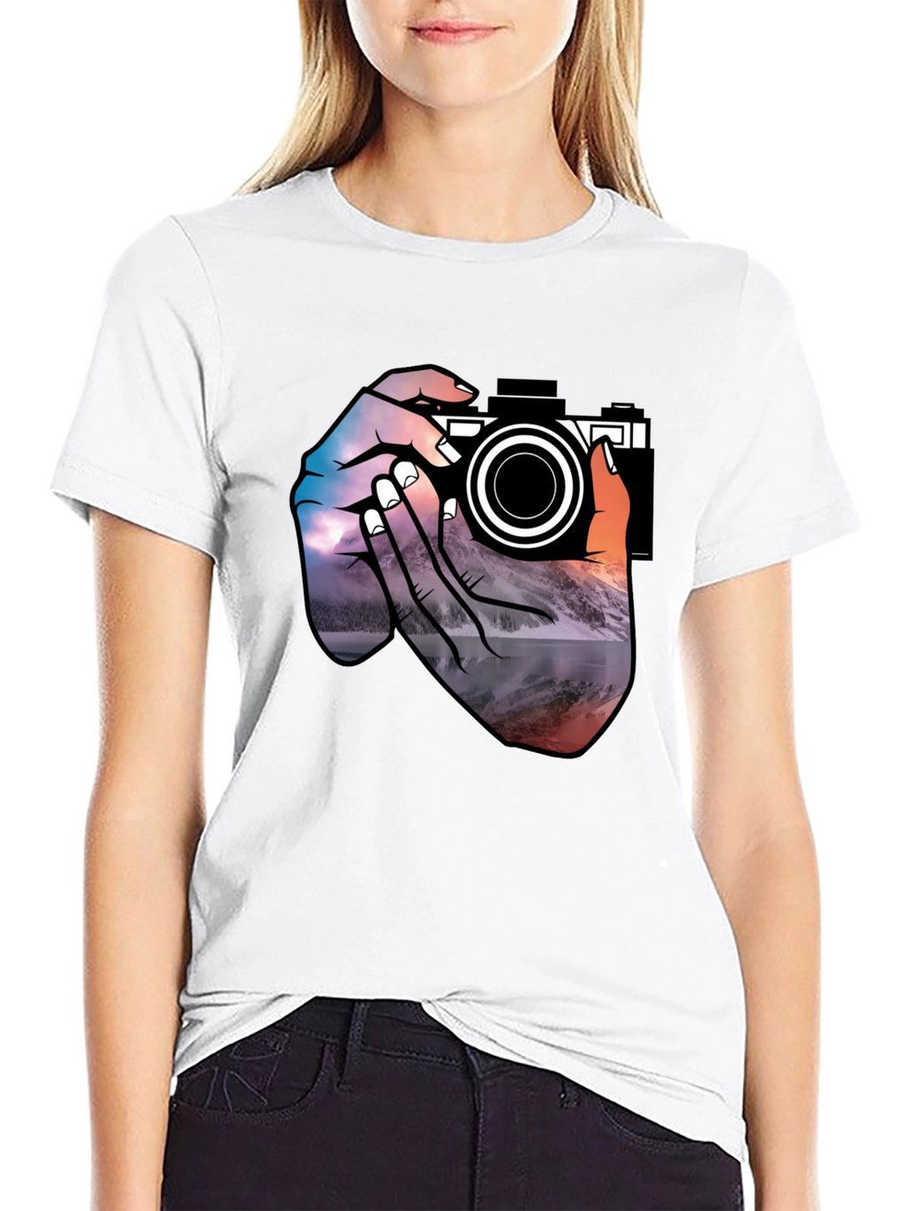 Photographers Vision Graphic Tee - Black Cotton T-Shirt
