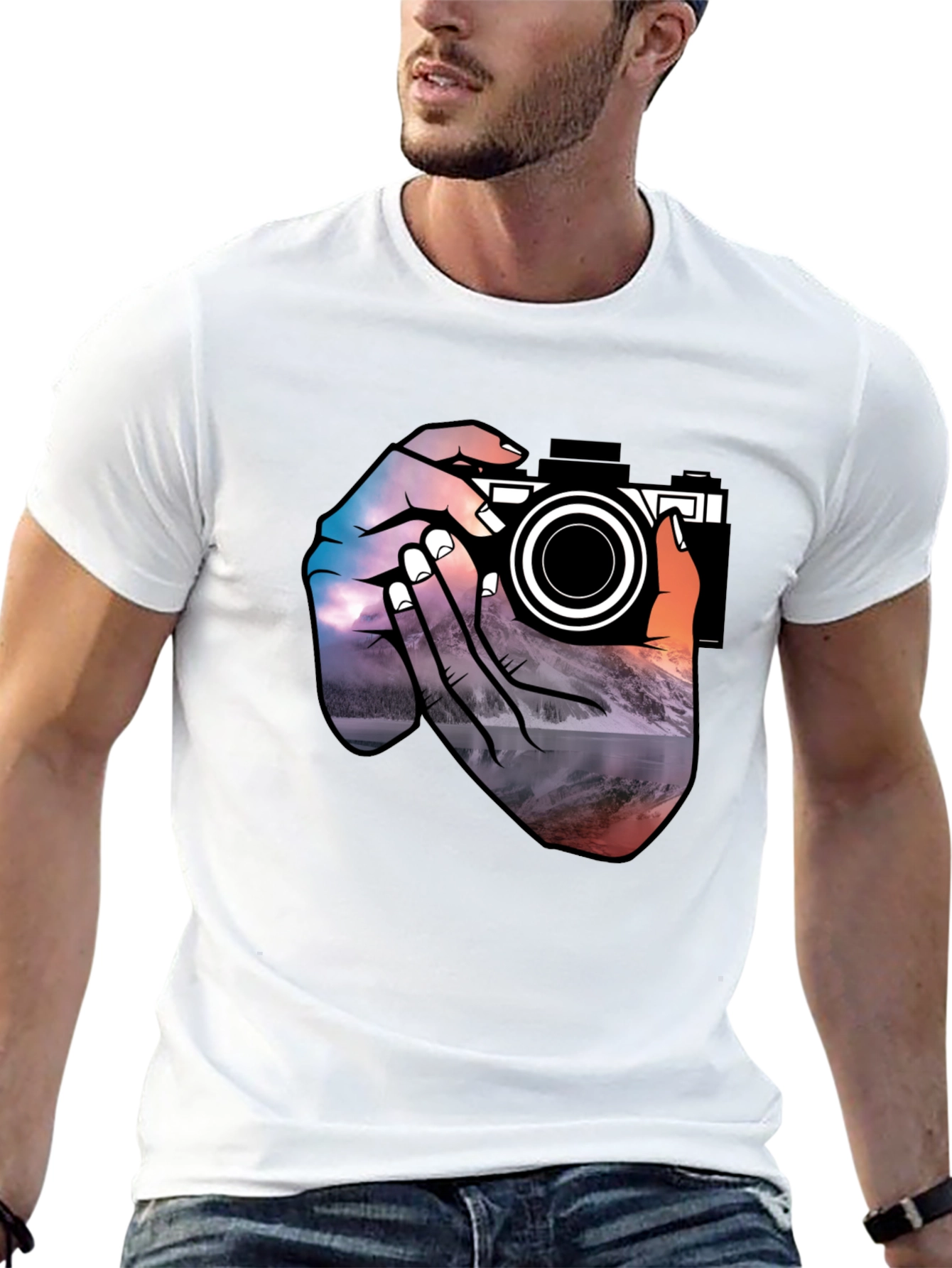 Photographers Vision Graphic Tee - Black Cotton T-Shirt