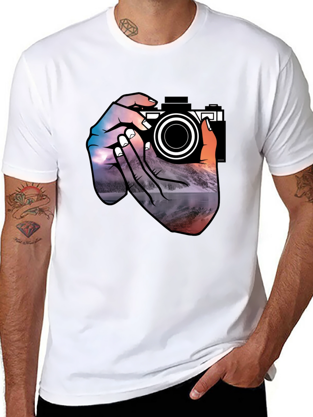 Photographers Vision Graphic Tee - Black Cotton T-Shirt