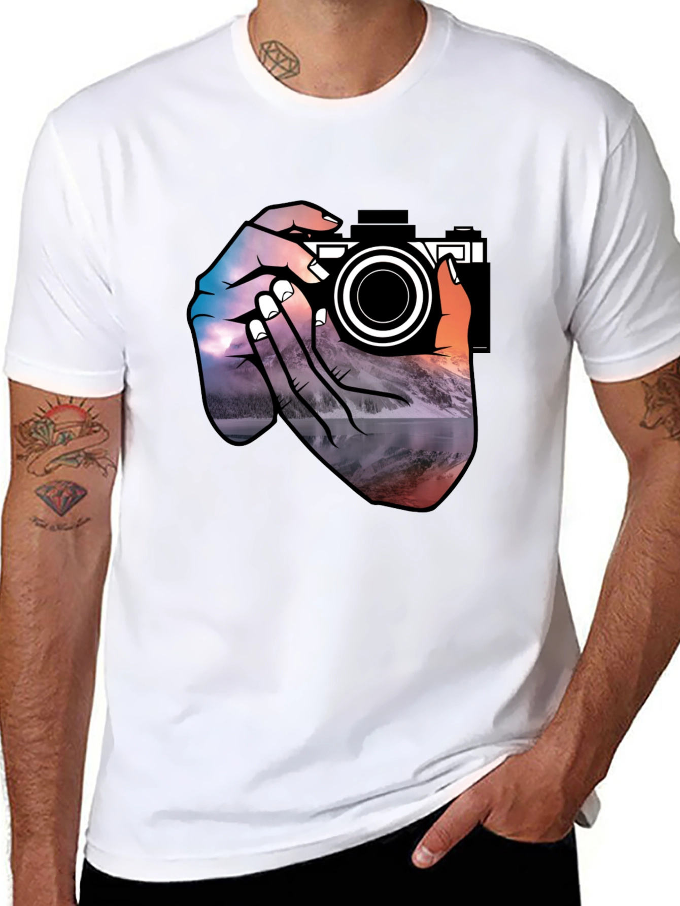 Photographers Vision Graphic Tee - Black Cotton T-Shirt