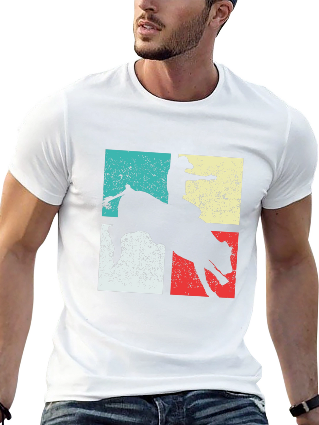 Retro Rodeo Rider Graphic T-Shirt