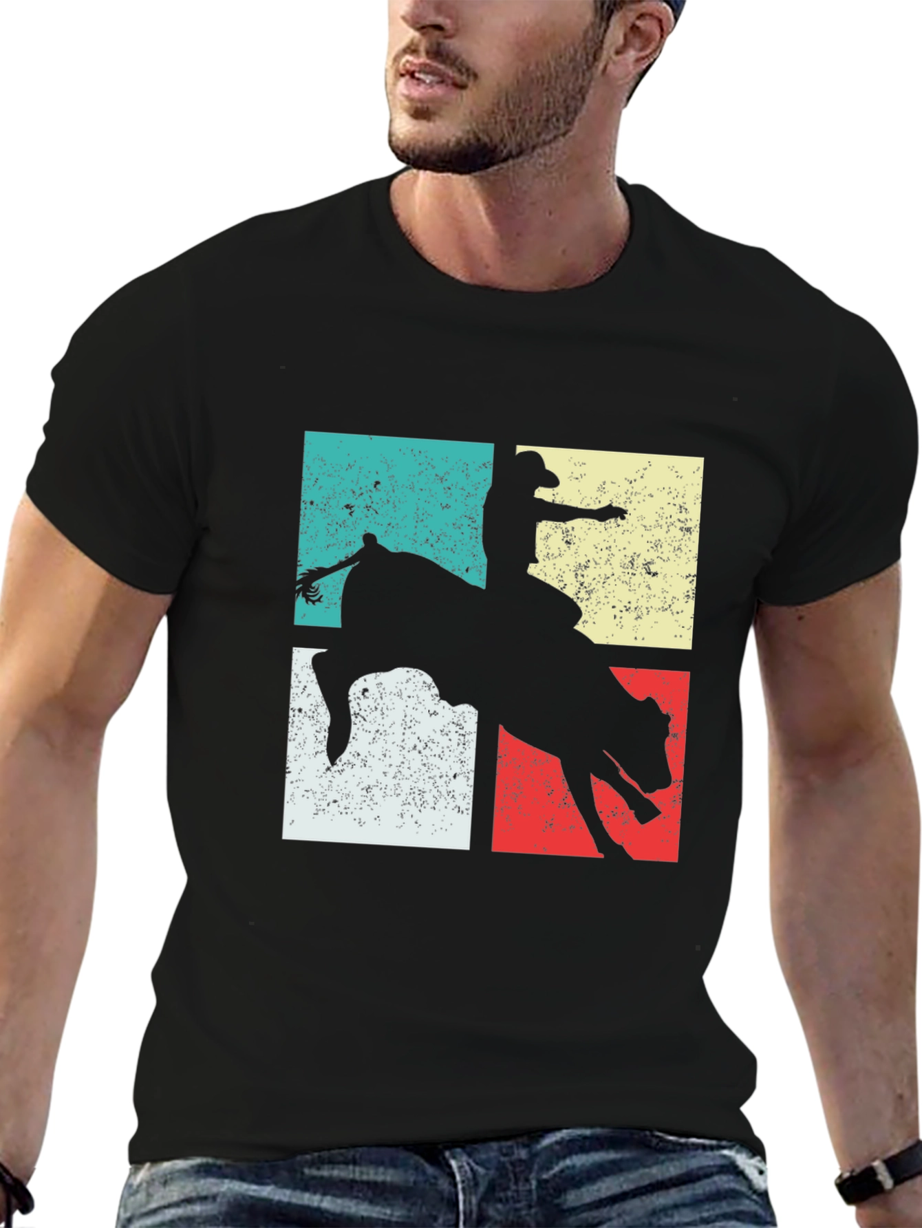Retro Rodeo Rider Graphic T-Shirt