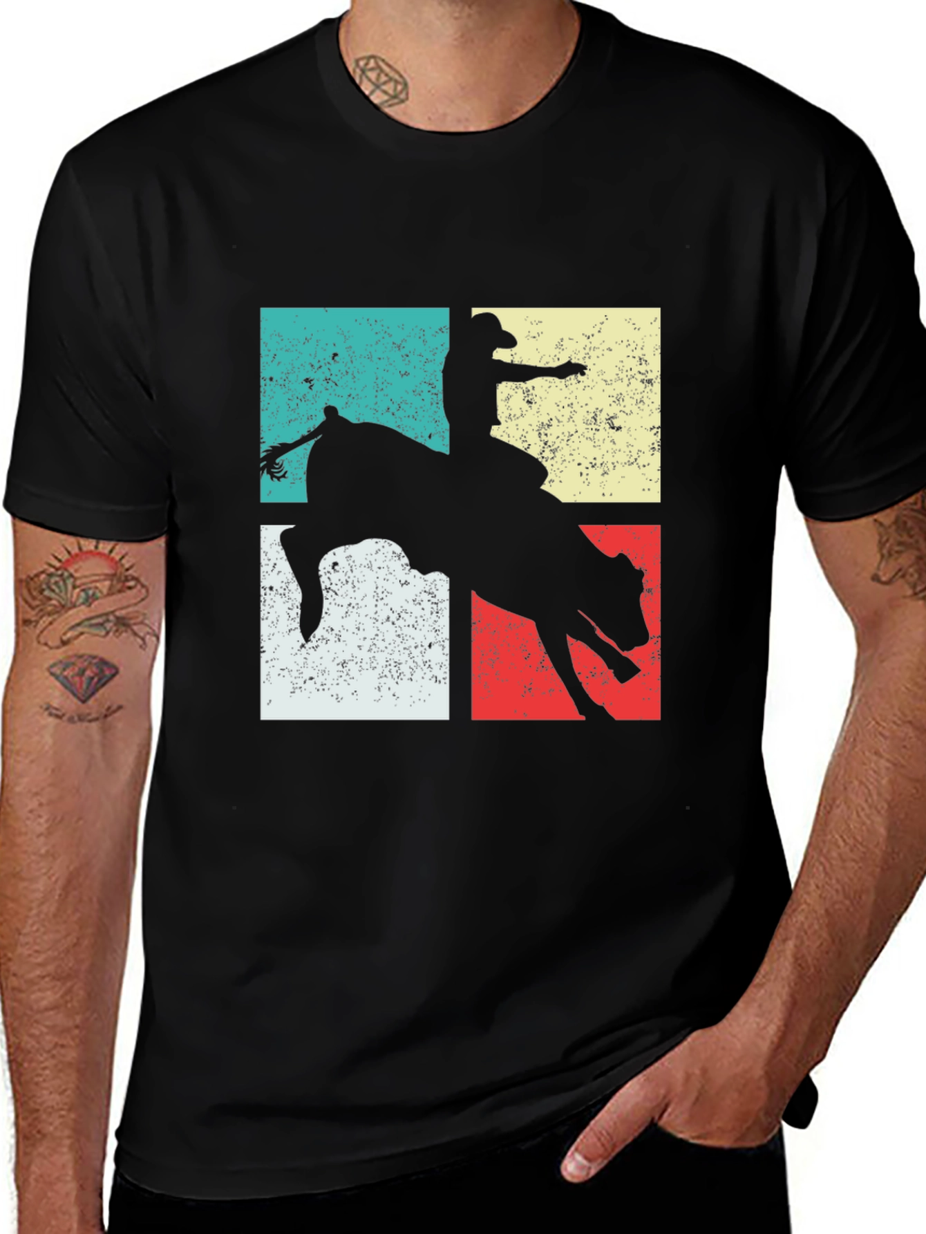 Retro Rodeo Rider Graphic T-Shirt
