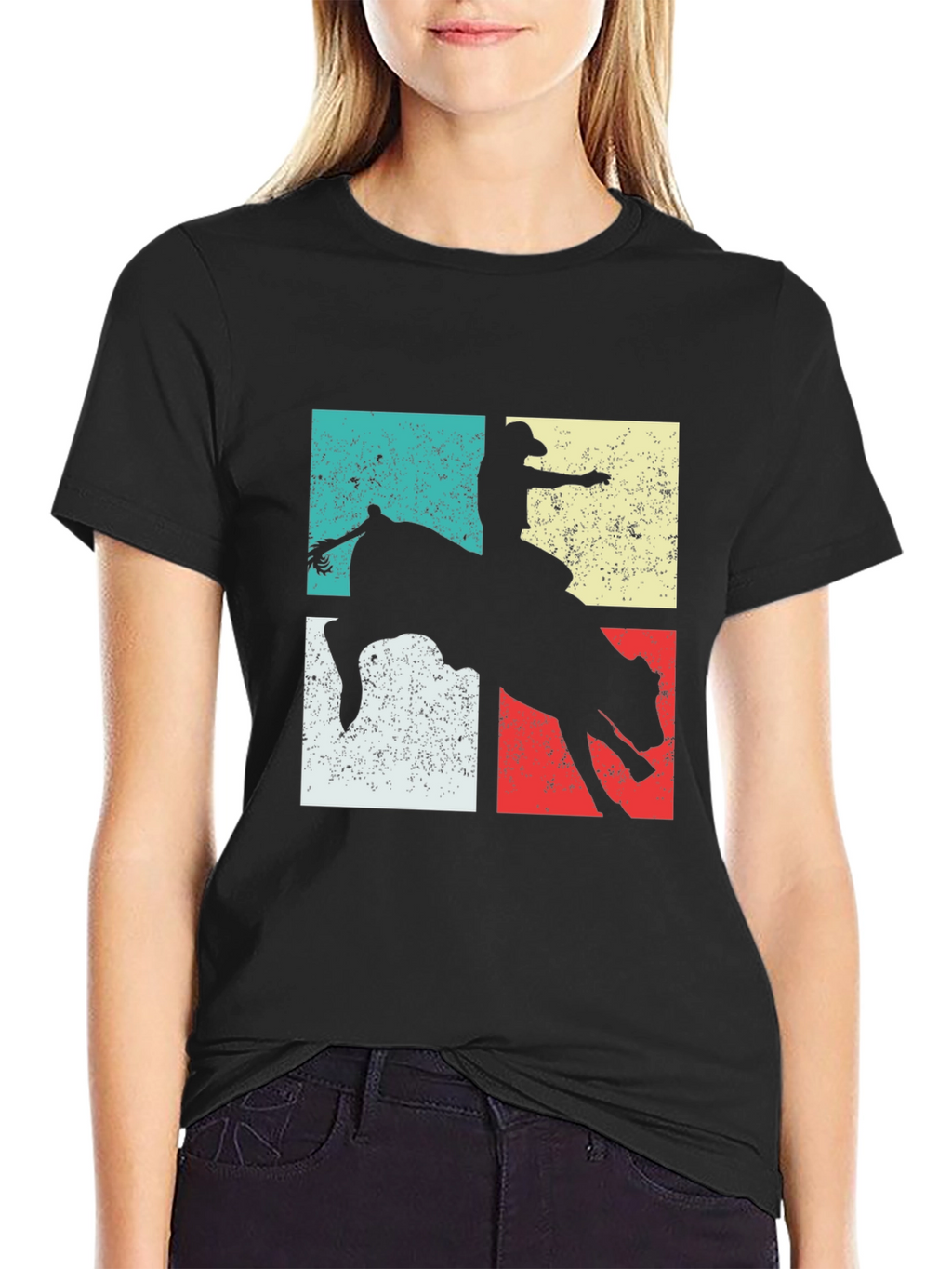 Retro Rodeo Rider Graphic T-Shirt