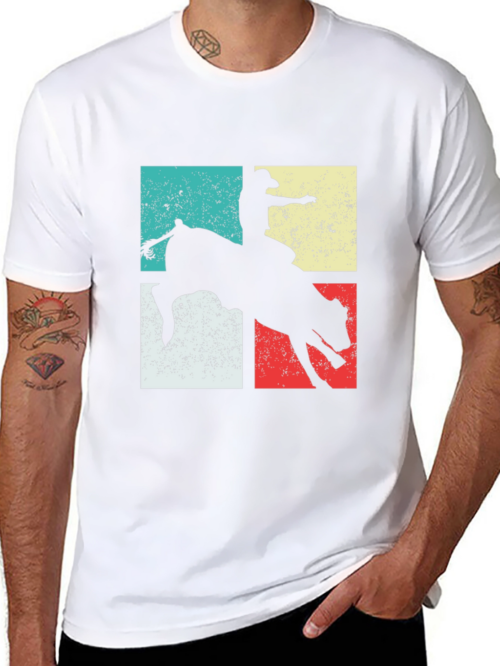Retro Rodeo Rider Graphic T-Shirt