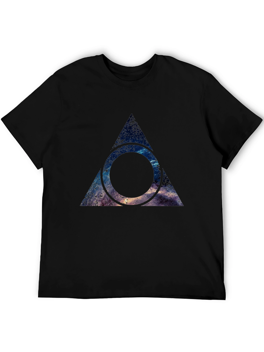 Galaxy Deathly Hallows T-Shirt - Black Cotton Blend