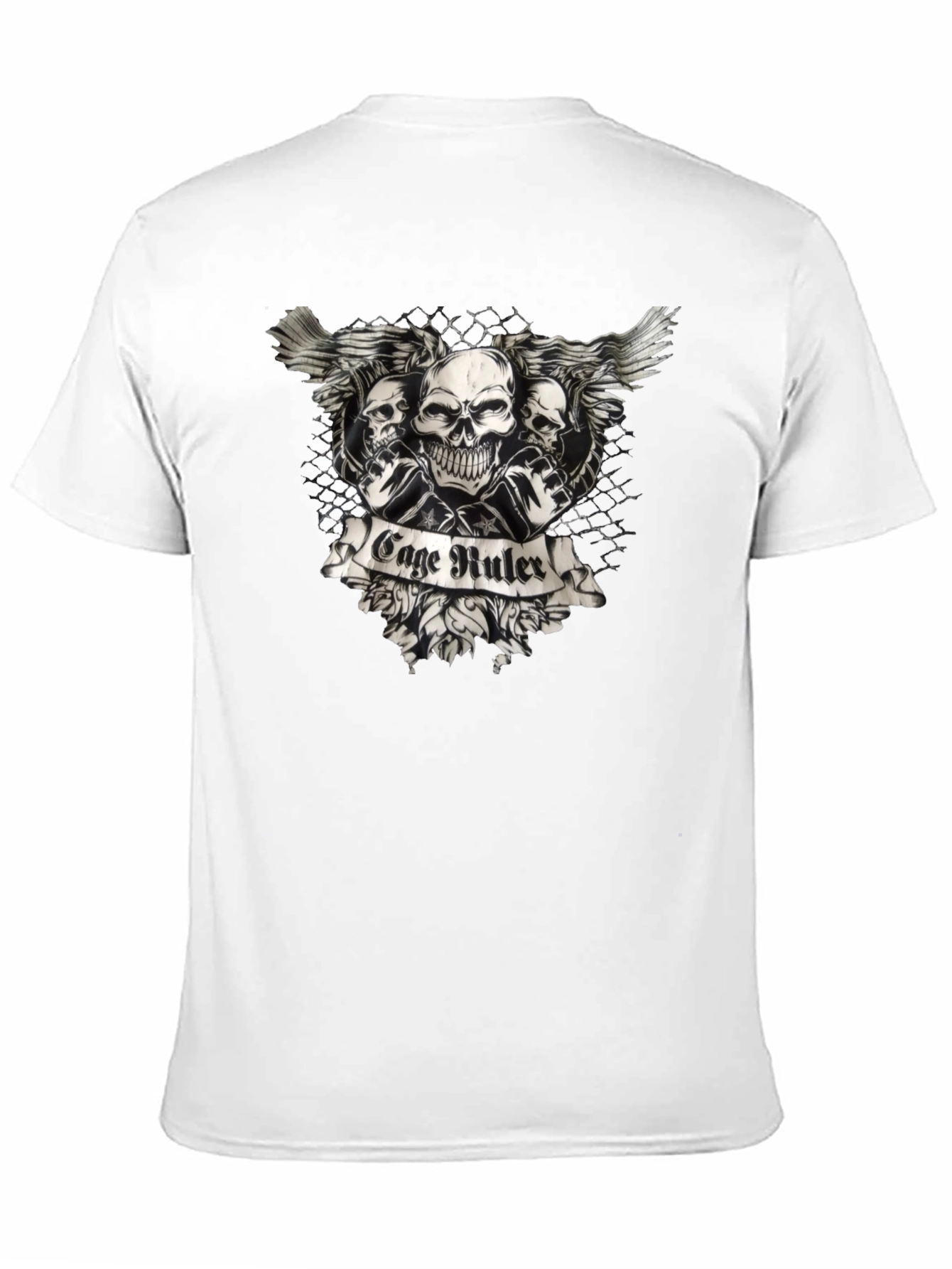 Cage Ruler Skull Wings T-Shirt