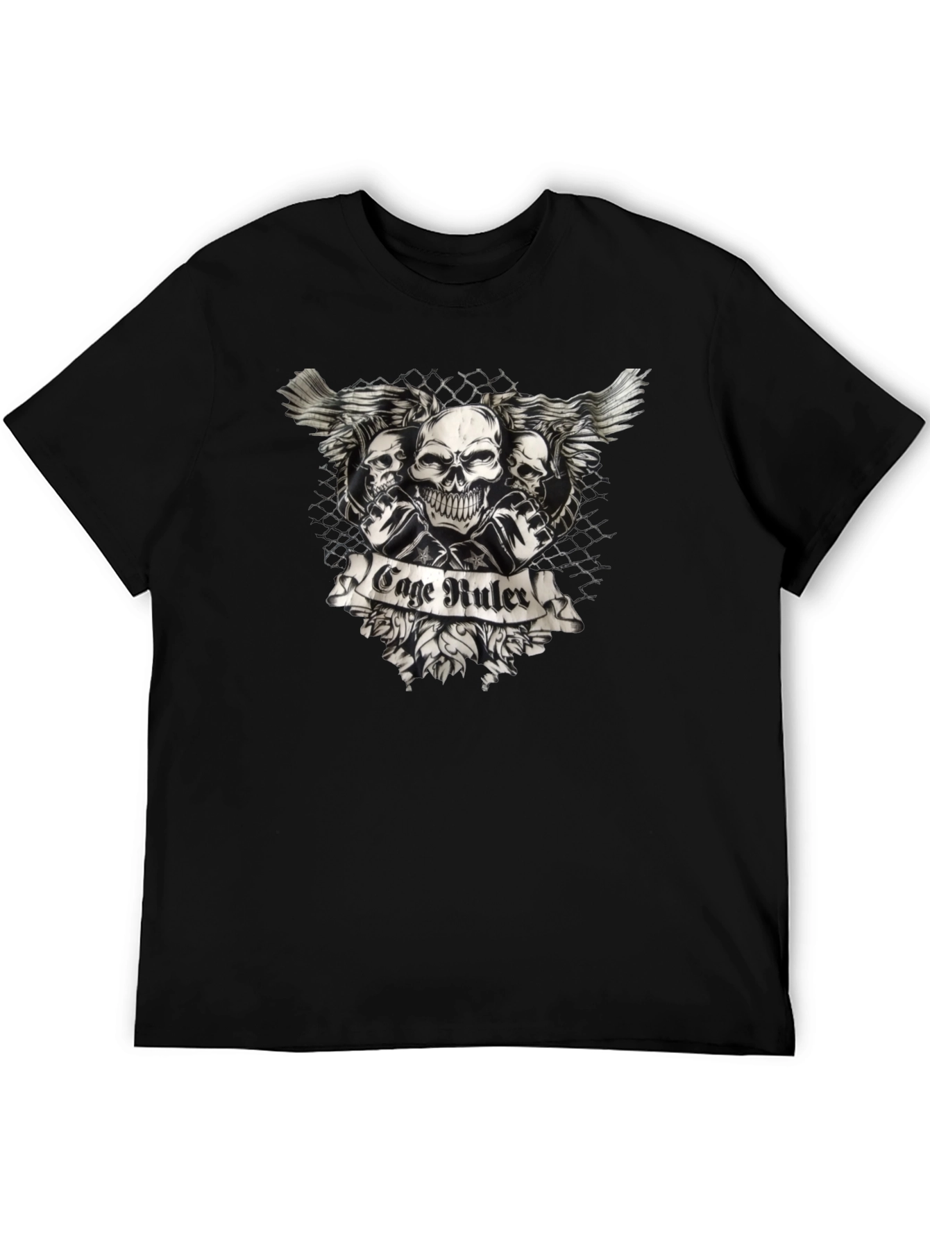 Cage Ruler Skull Wings T-Shirt