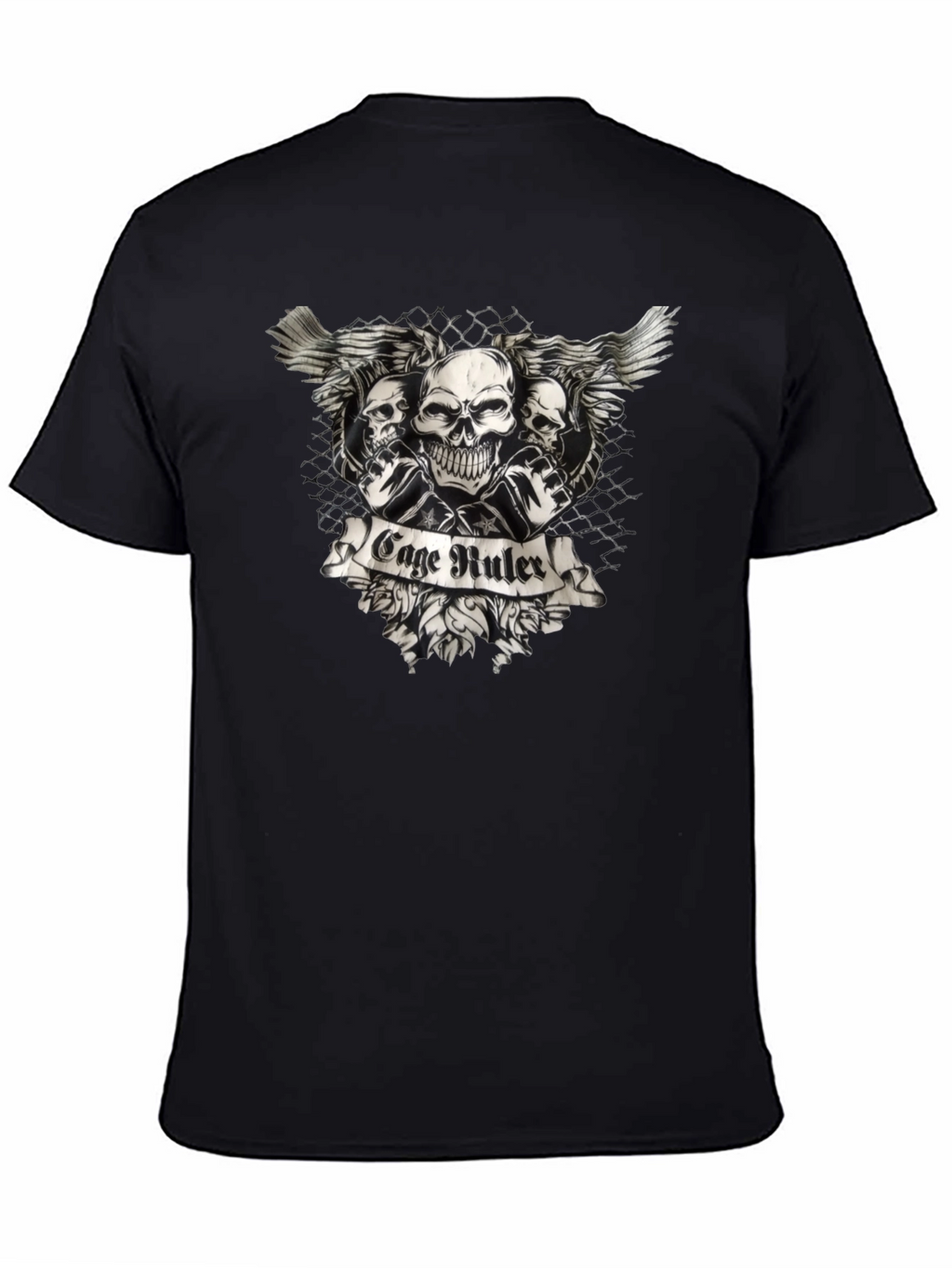 Cage Ruler Skull Wings T-Shirt