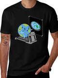 Round Earth On Treadmill T-Shirt