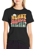Heart Hands Heal Nurse Graphic T-Shirt