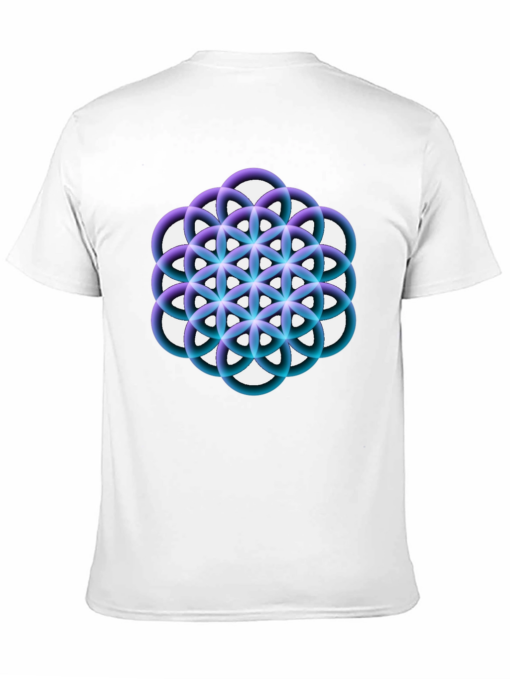 Geometric Circle Flower Black Graphic Tee