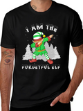 Forgetful Elf Dabbing Christmas T-Shirt